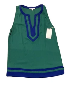 Neu mit Etikett!!! 41Weissdorn for Stitch Fix "Flynn Colorblock ärmellose Bluse" grün/blau - Bild 1 von 3