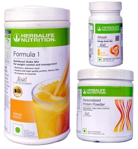 Herbalife Weight Loss Pack- Formula 1 Mango, Protein 200 g, Afresh Lemon - Picture 1 of 5