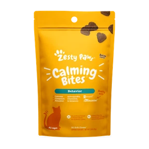 Zesty Paws Calming Bites, Stress & Anxiety Relief Supplement for Cats, 30 Count - Picture 1 of 6