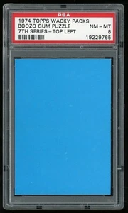 1974 Topps Wacky Packages Boozo Gum Puzzle / Checklist TL 7th Series PSA 8 - Picture 1 of 3