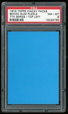 1974 Topps Wacky Packages Boozo Gum Puzzle / Checklist TL 7th Series PSA 8 - Image 1 of 3