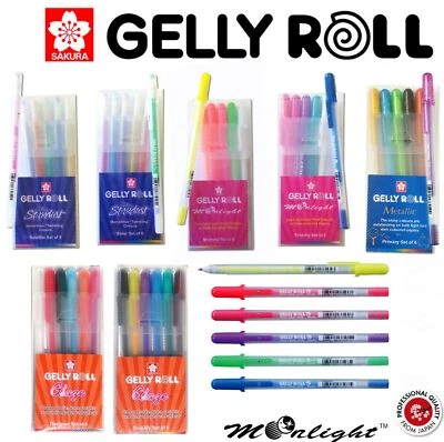 Sakura GELLY ROLL 6 Gel Pens Set Art Metallic Stardust Glaze Classic Moonlight - Image 1 of 4