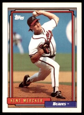 1992 Topps Kent Mercker Atlanta Braves #596 - Image 1 of 2