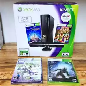 Xbox 360 S 4GB Console Kinect Disneyland Adventures Bundle Nuova Scatola Aperta - Foto 1 di 13