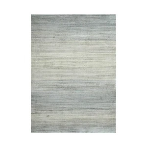 6x9 Gray Hand Knotted Modern Textured Tibetan Wool Area Rug - Picture 1 of 8