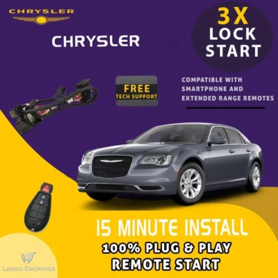 Arranque remoto 100% plug and play serve: 2008-2010 Chrysler 300 Sedan fácil instalação - Imagem 1 de 4