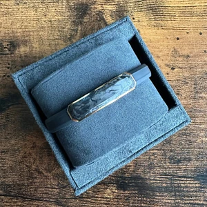 David Yurman Streamline ID Ruber Bracelet w/ Forged Carbon in 18K Gold - Medium - Picture 1 of 15