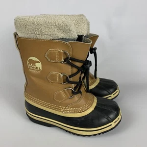 Sorel Yoot Pac Winter Schneestiefel - Jugend Kinder Junge/Mädchen Größe 1 - hellbraun/schwarz - Bild 1 von 14