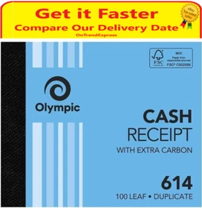 NEW 1 x Olympic 614 Cash Receipt Book Carbon Duplicate 100 Leaf 142813 - Bild 1 von 7