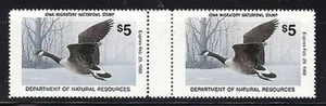 IA-16 V1   1987  Iowa  State Duck Stamp ERROR  Imperf Pair    DSS - Picture 1 of 1