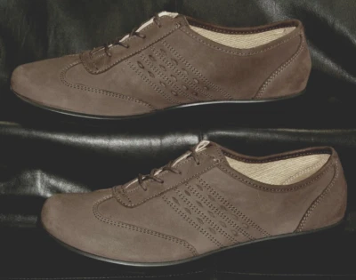 Hotter Cayla Mujer Marrón Nobuck Cuero Cordones Oxford Zapatos Talla US 9 1/2  Foto 1 de 4