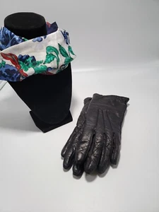 Gloves Unbranded Adult Size 7 Small Black Leather Look Faux Leather Womens - Picture 1 of 1