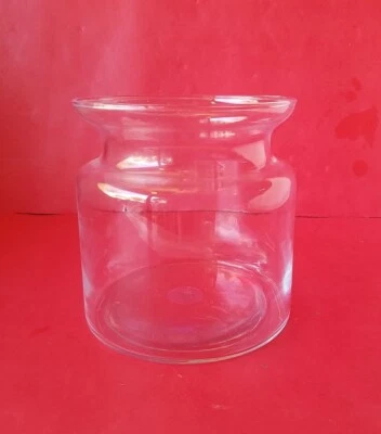 Прозрачная высокая ваза с широким горлышком 6 дюймов - Изображение 1 из 4