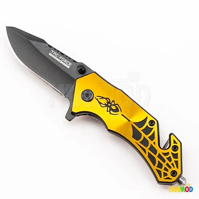 6.2" TAC-FORCE SPIDER Web Assisted Opening Tactical Pocket Knife Cutter Breaker - Image 1 of 4