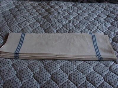 Lot de 4 m 10 de long sur 77 cm de large ancien tissu torchon vintage - Photo 1/4