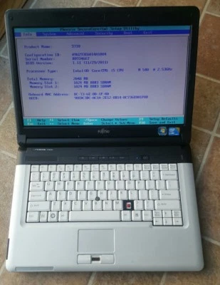 Fujitsu Lifebook S710 Core i5 2GB 2.53GHz Laptop NO HDD BIOS TESTED - Image 1 of 4