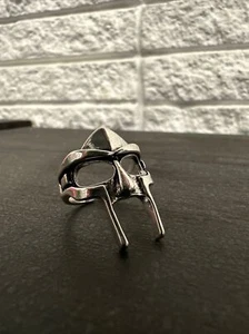 MF DOOM Mask Gladiator Style Stainless Steel Ring One Size Fits All Hip Hop - Picture 1 of 4
