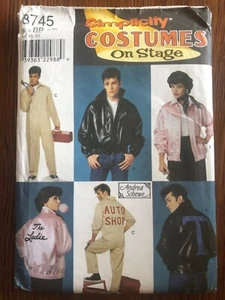 Simplicity Costumes Pattern On Stage 8745 Size L-XL Mens Misses Jacket Auto Shop - Picture 1 of 3