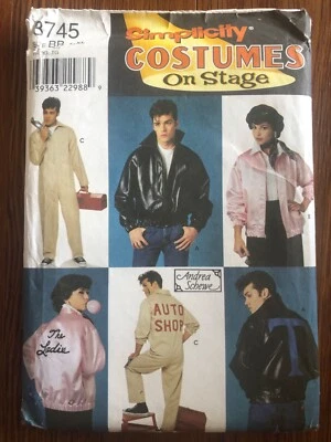 Simplicity Costumes Pattern On Stage 8745 Size L-XL Mens Misses Jacket Auto Shop - Image 1 of 3