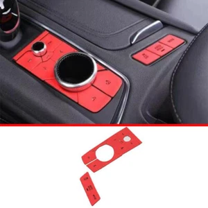 Cubierta de botón de función de consola central roja de aluminio apta para Cadillac XT5 2020-2023 - Imagen 1 de 6