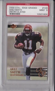 2000 Collector's Edge Graded 9 Akili Smith #139 Bengals 1 of 5000 Uncirculated - Picture 1 of 2