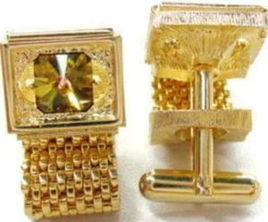Gemelos Rivoli Malla Envolvente Estrás Cristal Bala Hombre De Colección - Imagen 1 de 4