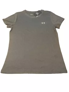 Under Armour Tech Crew Shirt HEATGEAR Women’s Size Medium NWT NEW GRAY 1277207 - Picture 1 of 3