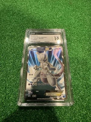 2015 Pokémon Japanese XY #62 FA Mewtwo EX Blue Shock 1st Ed. CGC 10 GEM MINT - Image 1 of 2