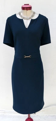 JACQUI E Forest Green DRESS Size Aus 14 Desk to Dinner Date Cocktail Old Money - image 1 of 4