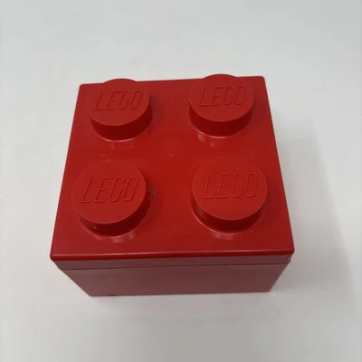 LEGO Red Storage Brick 2 x 2 Storage Cube 4 Stud Case Container Item 853234 - Image 1 of 4