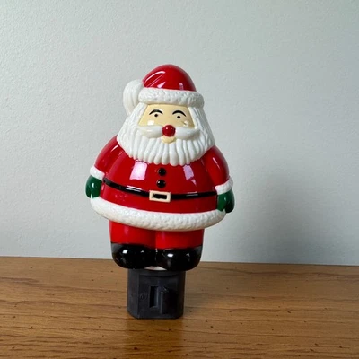 Luz nocturna enchufable vintage de Papá Noel decoración navideña funciona Foto 1 de 4
