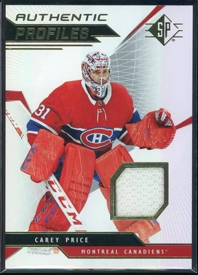 2018-19 SP Authentic Profiles Jerseys #APCP Carey Price - Image 1 of 2