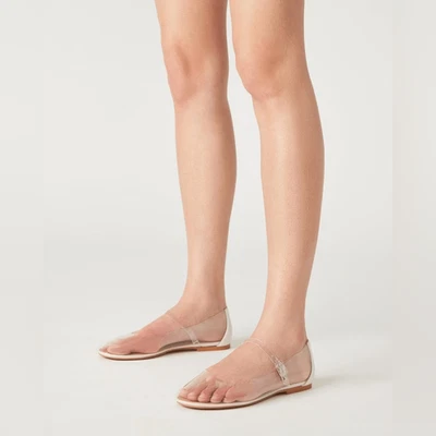Steve Madden VINETTA TRANSPARENTE Mary Jane gelatina plana talla 8 NUEVO SIN ETIQUETAS Foto 1 de 4