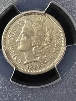 1888 THREE CENT NICKEL PCGS AU DETAILS NICE US COIN - Image 1 of 4