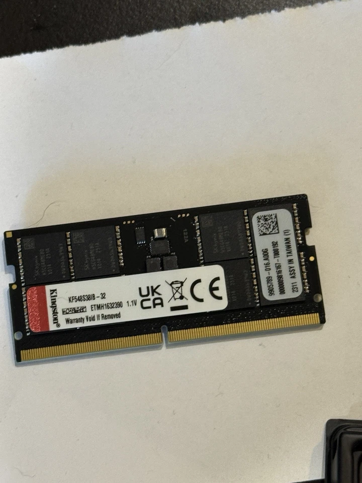 Kingston FURY Impact 32GB DDR5 4800MHz SODIMM Laptop Memory Module KF548S38IB-32 - Image 1 of 1