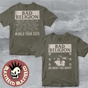 Bad Religion World Tour 2025 Merch Do What You Want Two Sided T-Shirt - Picture 1 of 3