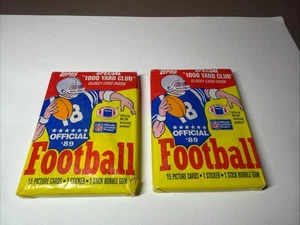1989 Topps Football 2 Pack Lot - Wax Packs - Factory Sealed NEW - Picture 1 of 2