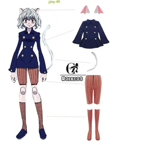 Anime HUNTERxHUNTER Neferpitou Cosplay Costume Full Set Clothing Suits Outfits - Picture 1 of 11
