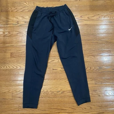 Nike Showtime Basketball Gym Pants Joggers Tapered Mens Size Large Black Pockets - Image 1 of 4