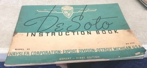 1938 DESOTO S5 Original Instruction Book  - Picture 1 of 5