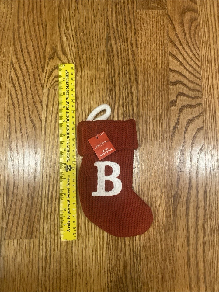 Letter N Wondershop Monogram Mini Christmas Stocking Green Knit Target