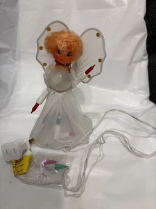 Árbol iluminado ángel de Navidad años 70 7" topper o mesa - Imagen 1 de 5