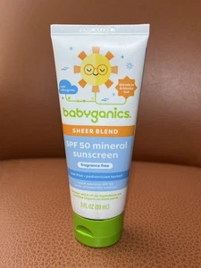 Babyganics Mineral Sunscreen Sheer Blend SPF 50 3oz. Exp 5/2026 - Picture 1 of 3