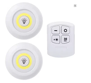 2Lampen Dimmbare LED Unterbauleuchte mit Fernbedienung Batteriebetrieben LED - Bild 1 von 1
