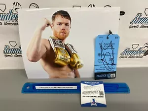 SAUL CANELO ALVAREZ SIGNED AUTOGRAPHED TICKET W/ 8X10 PHOTOGRAPH-BECKETT BAS COA - Picture 1 of 6