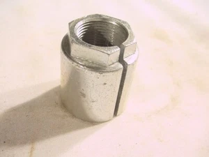 TRIUMPH CUB T20 FORK STEERING CENTER NUT PART # 97-1260 REPLATED IN CLEAR ZINC - Foto 1 di 2