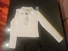 BRAND NEW WITH TAGSRue 21 Med Jrs white long sleeve blouse with silver chain