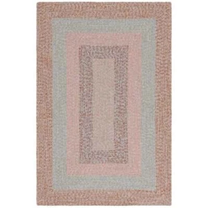 Safavieh Braided 5'-0" x 5'-0" Round Hand Woven Rug in Brown / Pink - Picture 1 of 7
