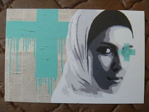 POSTCARD....."SHE IS POSITIVE"...MUSLIM WOMAN...ARTISTIC CARD...NEW/MINT 2015 - Picture 1 of 1