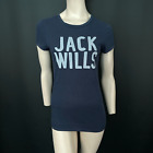 Jack Wills Top 10 Womens Navy Blue Fitted T-Shirt Crew Neck Short Sleeves Cotton